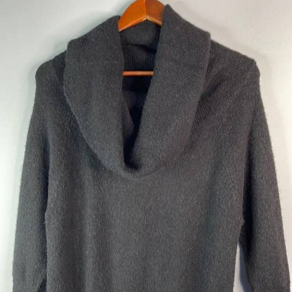 KENDALL & KYLIE Mohair Wool Blend Sweater Cowl Neck Black Off The Shoulder XS - Picture 3 of 11